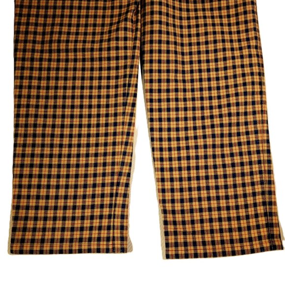 LIZ CLAIBORNE Pants sz 12P Tan/Navy Plaid Coastal Preppy 5 pocket style EUC - Picture 10 of 10